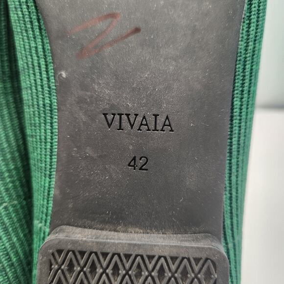 VIVAIA Margot Square-Toe V-Cut Flats 42/10.5 Forest Green Classic Office‎ Career - Picture 7 of 8